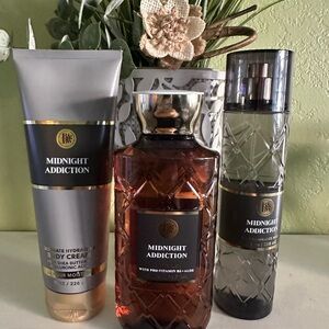 Bath & Body Works Midnight Addiction Set - Silver, Brown, Black